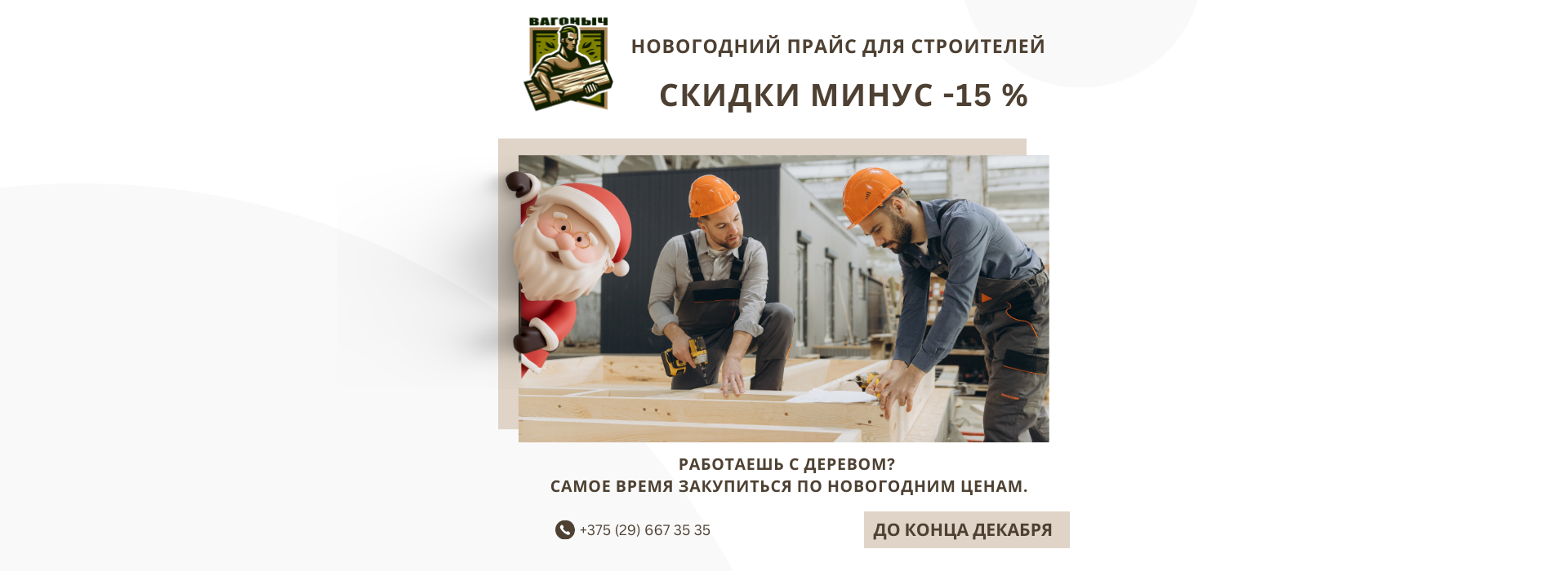 Новогодние предложения от «Вагоныч» для юр лиц